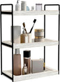 Dorhors 3 Tier Bathroom Counter Organizer,Countertop Bathroom Storage Shelf,Counter Tray and Vanity Organizer (Rustic White)