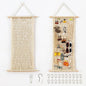 Pretty Jolly Hanging Jewelry Mesh Organizer Macrame Wall Mounted Necklaces Storage Earring Display Rack Girls Hair Clips Hanger with 20 Pieces S Shape Hooks for Bracelets,Necklace and Rings(Yellow)