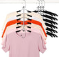 TOPIA HANGER Clothes Hanger Space Saving, 6 Tier Shirt Coat Hangers Space Saving No Bump Shoulder Hangers with No Slip Foam Padded Hangers Organizers and Storage for Men and Women 4 Pack-CT65B