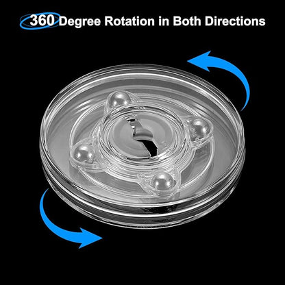 uxcell 2Pcs Acrylic Lazy Susan Turntable, 2.5 Inch Clear Turntable Organizer Ball Bearing 360 Degree Rotating Tray for Spice Rack Table Cake Kitchen Pantry Decorating Bathrooms