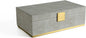 Ivory Shagreen Large Decorative Box PU Leather Rectangular Storage Box for Shel Closet Storage Dresser Jewelry Box Men's &Women's Accessories Organizer (ivory, 14x8.3 inch)
