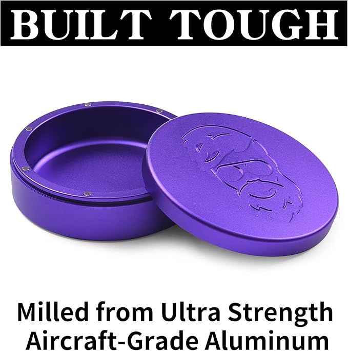 3.0inchBEIJIATE Magnetic Metal Can, Holder, Metal Container, Carved Tin with Magnetic Closure, Aluminum Container, Slim Pouch Can, zyn metal can,zyn container Storage Box Set (violet)