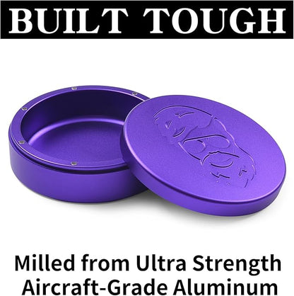 3.0inchBEIJIATE Magnetic Metal Can, Holder, Metal Container, Carved Tin with Magnetic Closure, Aluminum Container, Slim Pouch Can, zyn metal can,zyn container Storage Box Set (violet)