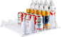 Automatic Soda Can Dispenser for Refrigerator – 5-Row Drink Organizer Holds 25 Cans, Spring-Loaded Pusher, Fits 12oz/16oz/20oz Bottles, No-Tool Assembly
