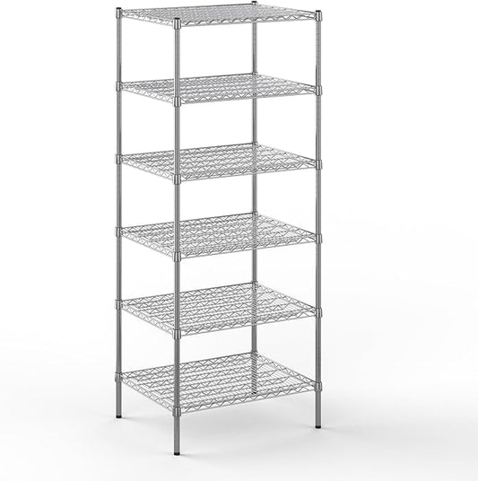 24" Deep x 30" Wide x 74" Height Wire Shelving Kit | 6-Tier | NSF Commercial Storage Rack Unit
