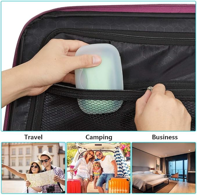 Soap Holder Container, Portable Bar Soap Saver Scrubber Case for Bathroom and Kitchen (Transparent)