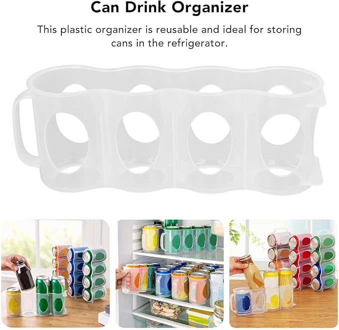 Can Storage Box Refrigerator Can Storage Box Can Drink Storage Holder for Fridge Storage Beer Freezer Beverage Can Holder Soda Dispenser