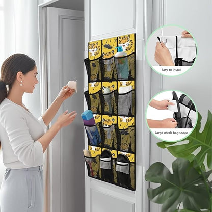 Tiger Simple Houseware 12 Pockets,Over The Door Hanging Shoe Organizer,Small Item Storage Bag,Hanging Shoe Rack for Door Sneaker Hanger Boot Storage,Closet Rack for Home,Lightweight