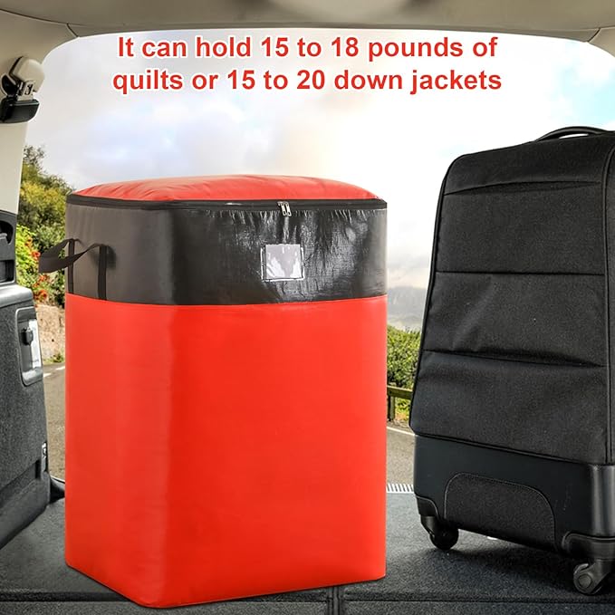 Upgrade Moving Bags Heavy Duty Extra Large,Heavy-Duty Storage Bags – Alternative to Moving Boxes, Plastic Storage Bins, Mattress Bags for Moving & College Essentials (red, 140L)