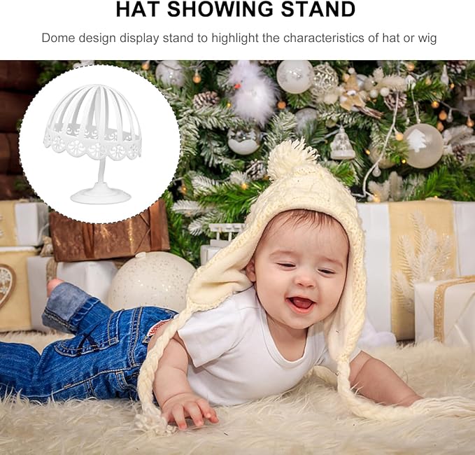 IMIKEYA 2pcs Hat Rack Baby Bonnet Holder Hat Holder Baby Bonnet Rack Display Stands Showing Stand s for Kids Has Polyethylene (pe) White Organizer Child Storage