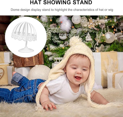 IMIKEYA 2pcs Hat Rack Baby Bonnet Holder Hat Holder Baby Bonnet Rack Display Stands Showing Stand s for Kids Has Polyethylene (pe) White Organizer Child Storage
