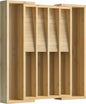 Expandable Silverware Organizer, Utensil Drawer Organizer & Cutlery Tray Dividers for Spoons Forks Knives (10 Slot,Natural Bamboo), 10.6”-16" Wx16.7”Dx1.97”H