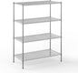 24" Deep x 48" Wide x 64" Height Wire Shelving Kit | 4-Tier | NSF Commercial Storage Rack Unit