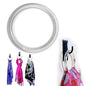 Clear Plastic Retail Scarf Rings - Round Fine Garment Hangers - 2.58" ID - 3.25" OD - 20 Pack