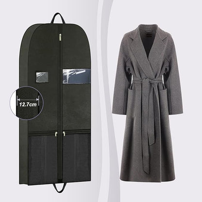 54" Garment Bags for Closet Storage and Travel, Gusseted Hanging Garment Bags for Men Women with Pockets Handles and Zipper, Suit Cover Bags for Clothes, Suits, Dress, Shirts, Coats, Jackets, 2 Pack