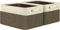BALEINE 2 Pack Fabric Closet Storage Bins for Shelves, Linen Closet Organizers and Storage, Decorative Baskets for Organizing, Shelf, Clothes, Home, Office (Brown, 15"x11"x9.5")