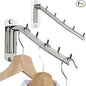 Alise Wall Mounted Drying Rack,Swivel Clothes Drying Rack Stainless Steel,Space Saving Clothes Hanger Rack,Heavty Duty Clothes Wall Drying Rack for Laundry Closet Bathroom,Polished Chrome,2 Pack