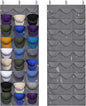 Dofilachy Hat Rack - Hat Organizer - Hat Racks for Baseball Caps, Visible Hat Holder - Baseball HatRack for Wall Door with 3 Hooks, 27 Deep Pockets