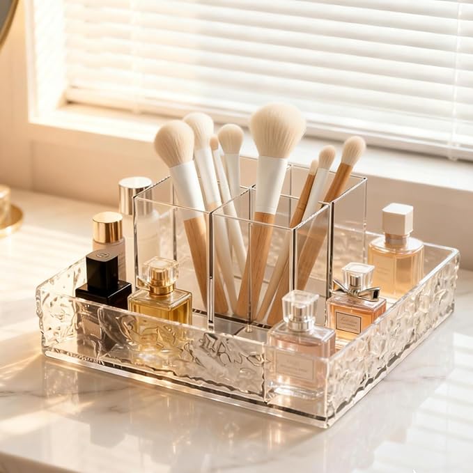 360° Rotating Makeup Organizer, Lazy Susan Countertop & Bathroom Vanity Organizer, Skincare Perfume Lipstick Organizer for Dresser, Cabinet Storage