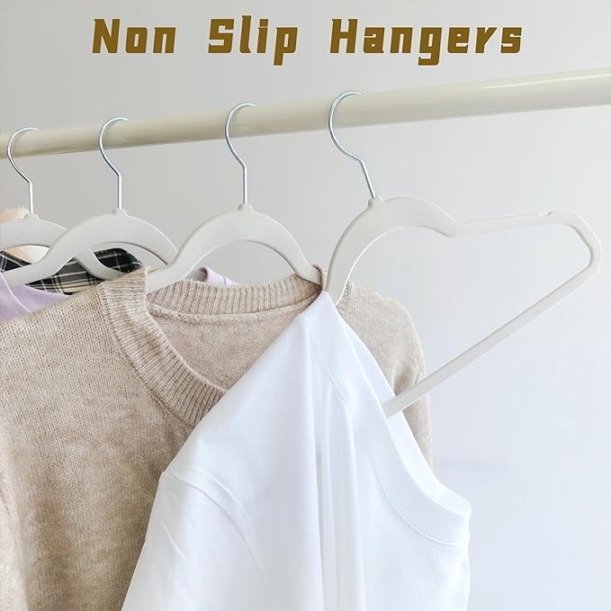 Gray Velvet Hangers 30 Pack, Anti-Slip Slim Space Saving Hangers with 360° Swivel Hook, 17.5 Inch Velvet Clothes Hangers for Coats,Sweater,Jackets,Dresses, Shirts, Suits & T-Shirts (Gray, 30)