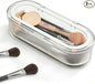 Makeup Brush Holder Organizer, Cosmetic Storage Case with Lid, Clear Acrylic Waterproof Dustproof Organizer for Makeup Sponges, Vanity, Bathroom & Desktop (1 Pack)