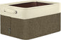 BALEINE 1 Pack Fabric Closet Storage Bins for Shelves, Linen Closet Organizers and Storage, Decorative Baskets for Organizing, Shelf, Clothes, Home, Office (Brown, 14''x10''x8.5'')