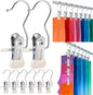 30 Pack Pants Hangers with Clip, Legging Organizer for Closet, Yoga Pants Hangers, Space Saving Hanging Closet Organizer and Storage for Socks, Panties, Underwear, Pants and Jeans (Beige)