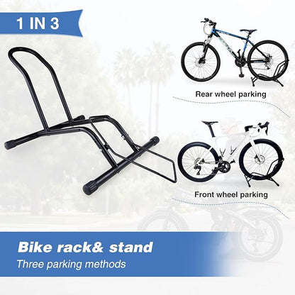 2 Packs Bike Floor Stand for Mountain MTB & Road Bicycles 23c-4.0 inch Wide Tire 20-29 inch Tire Indoor Outdoor Bike Rack Bicycle Floor Stand Black