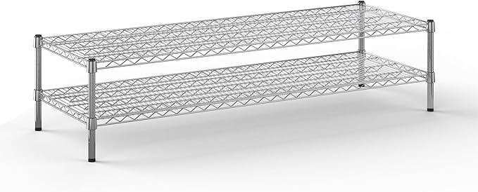 21" Deep x 60" Wide x 14" Height Wire Shelving Kit | 2-Tier | NSF Commercial Storage Rack Unit