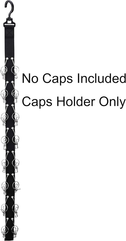 Closet Hanging Cap Organizer, 16 Baseball Cap Rack, Closet Hook Cap Holder Hat Storage Organizer - Keep Hats Cleaner Than a Hat Rack (1 Pack)