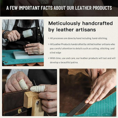 CONTACTS Genuine Leather Tie Travel Holder Small Neckties Organizer Tie Anti Wrinkle Storage Roll
