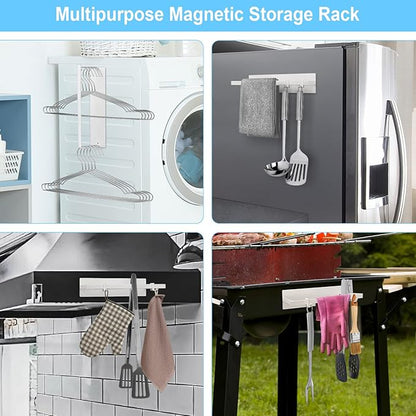 Hanger Organizer Magnetic Hangers Holder for Washing Machine Laundry Room Organization,Clothes Hanger Stacker Coat Hanger Stacker Hanger Stand Rack for Adult Kids Pants Hangers Storage 2 Pack