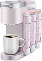 K Cup Holder for Keurig: Coffee Pod Holders for Counter Small Space - Kcup holders for Wall Mount (3, Pink)