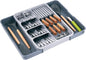 Kitchen Utensil Drawer Organizer, Removable 2-Tier Knife Holder, Expandable Cutlery Tray for Silverware, Flatware and Utensils, Large Kitchen Drawer Dividers for Spoons, Forks, Knives, Gray