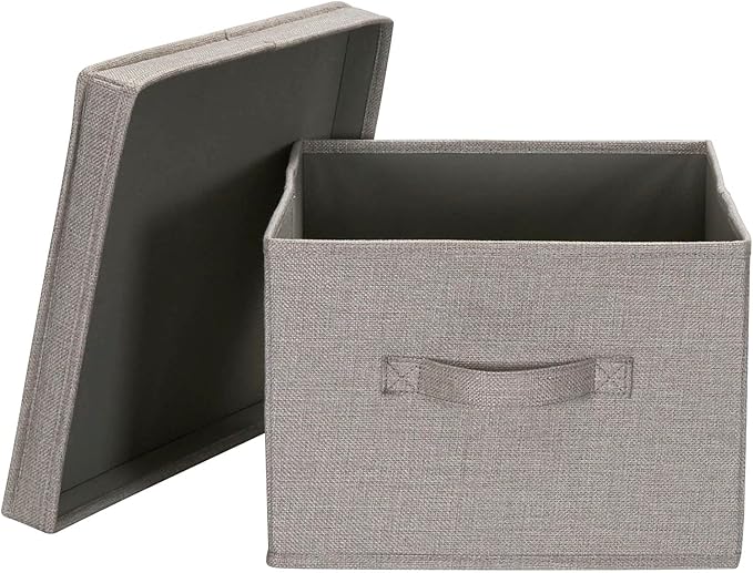 Household Essentials Large Fabric Storage Bins 2 Pack, Gray