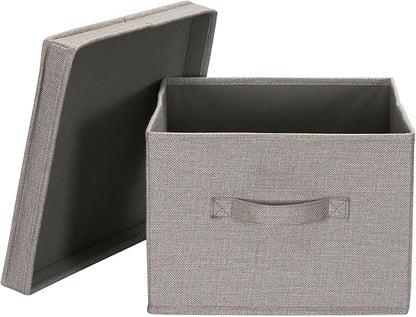 Household Essentials Large Fabric Storage Bins 2 Pack, Gray