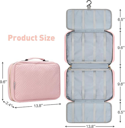 MICOM Hanging Hair Accessories Storage Bag - Organizer for Girls' Hair Bows, Clips, Headbands, Scrunchies & Ties - Display Case with Hook