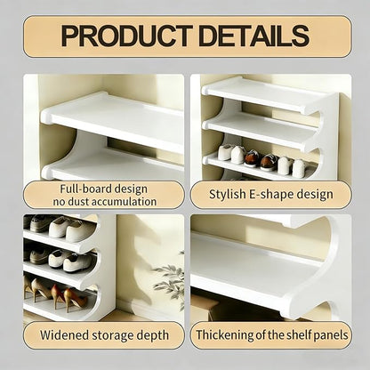 39" Bamboo Shoe Rack - Vertical Shoe Organizer Rack for Small Space, Narrow Shoe Tower for Closet, Entryway, Corner, Tall Shoe Shelf with Removable Shelves, Flexible Storage Shelf for Saving Space