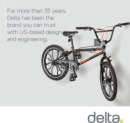 Delta Cycle 2 Bike Rack Garage - Foldable Bicycle Wall Mount Hanger with Storage Shelf Holds Up to 65 lbs