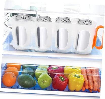 Soda Can Organizer and Beverage Holder for Refrigerator Design Space-Saving Storage Bin for Cans and Drinks for Kitchen Bar and Pantry Organization