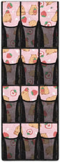 Strawberry Capibala Behind Door Organizer for Kids Room Mesh Fabric Door Hanging Shoe Organizer for Living Room,Easy to Install and Multi-Funtion Storage Bag