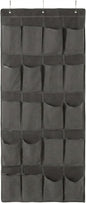 Simplify 20 Pocket Over The Door Hanging Shoe Organizer in Grey