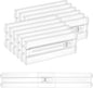 Vtopmart 12 Pack Drawer Dividers for Clothes, 4" High 13"-22" Adjustable Expandable Dresser Drawer Organizer, Clear Plastic Separators for Dresser, Baby Clothing, Underwear, Cosmetic, Toiletries