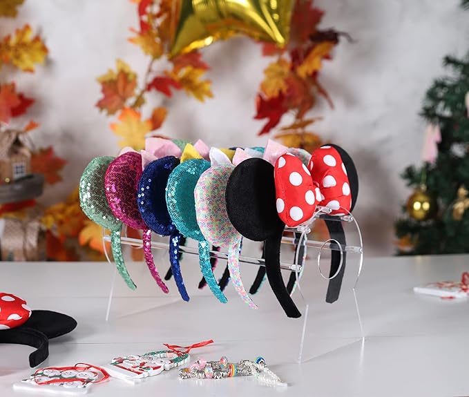 Heaband Holder Organizer,Acrylic Hair Band Ear Display Stand Jewelry Storage for Show Selling.