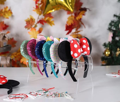 Heaband Holder Organizer,Acrylic Hair Band Ear Display Stand Jewelry Storage for Show Selling.