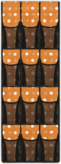 Large Capacity 12-Section Door Hanging Storage Bag, Oxford Fabric Waterproof Scratch-Resistant and for Home Organization, Dots Print Dark Orange
