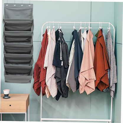 Happyyami 1Set Household Hanging Storage Organizer Pocket Bag for Shoes Multi Function Over The Door Storage for Living Bathroom Nursery Easy to Install