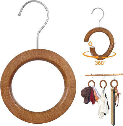 Wood Hat Organizer for Baseball Caps,Magnetic Hat Rack,Belt Hanger for Closet, Multipurpose Closet Hangers for Belts Ties Tank Tops