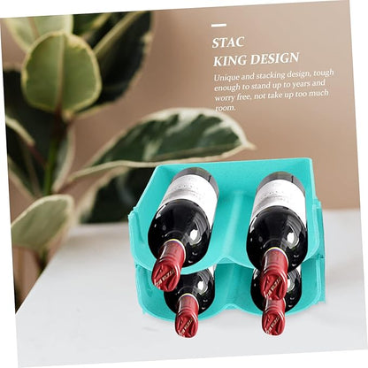 PRETYZOOM 4pcs Can Storage Rack Bottle Rack Organizer Material Easy to Stack Wine Holder for Fridge