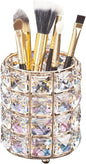 LUGUNU Makeup Brush Holder Organizer Crystal Vanity Decor Bling Personalized Comb Brushes Pen Storage Box Container (Gold 1 Pack)